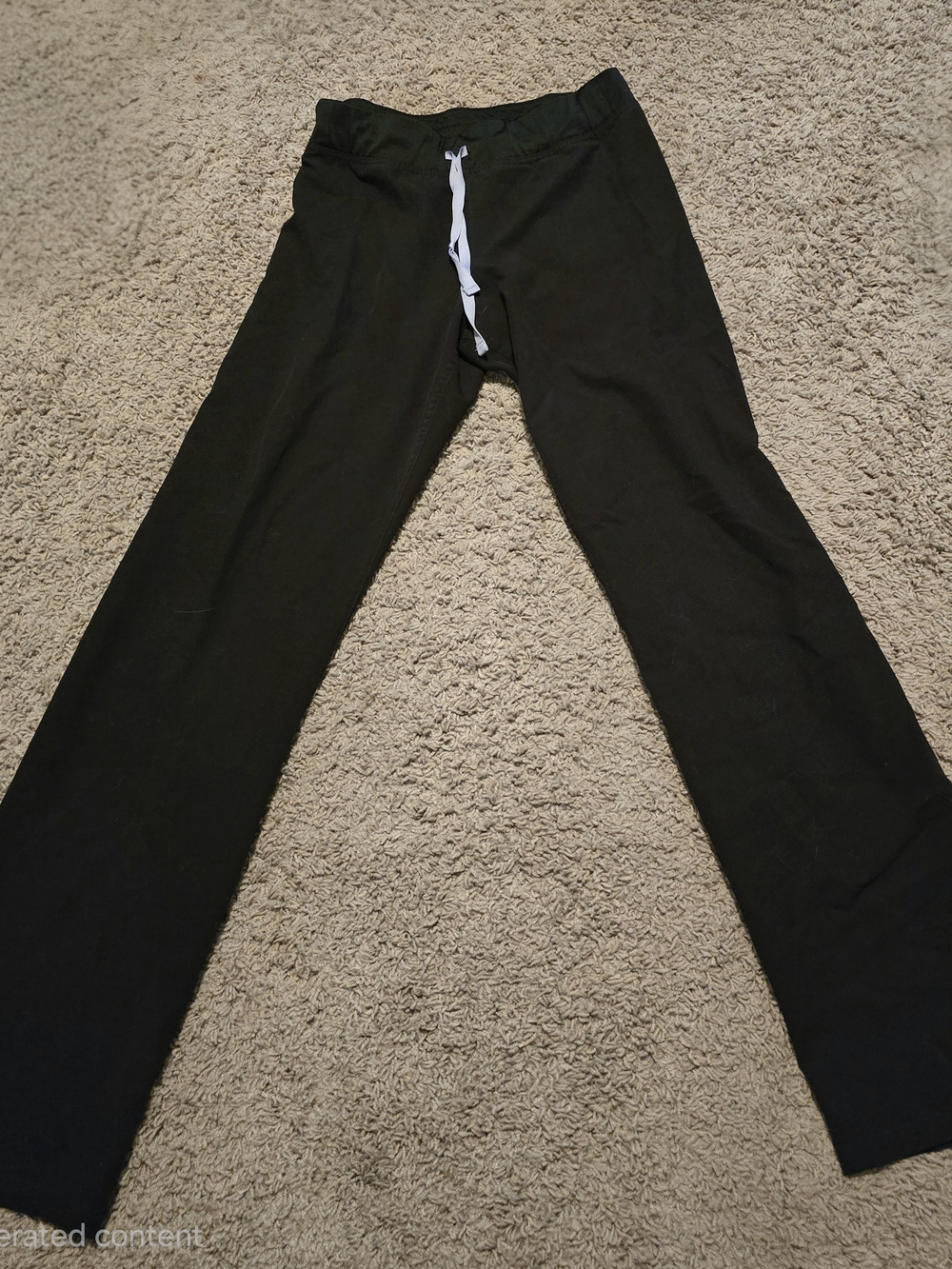 Figs Black Livingston Scrub Pants with Grey Drawstring